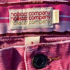 Hollister Hippy Surfer Boot Cut Rose Corduroy